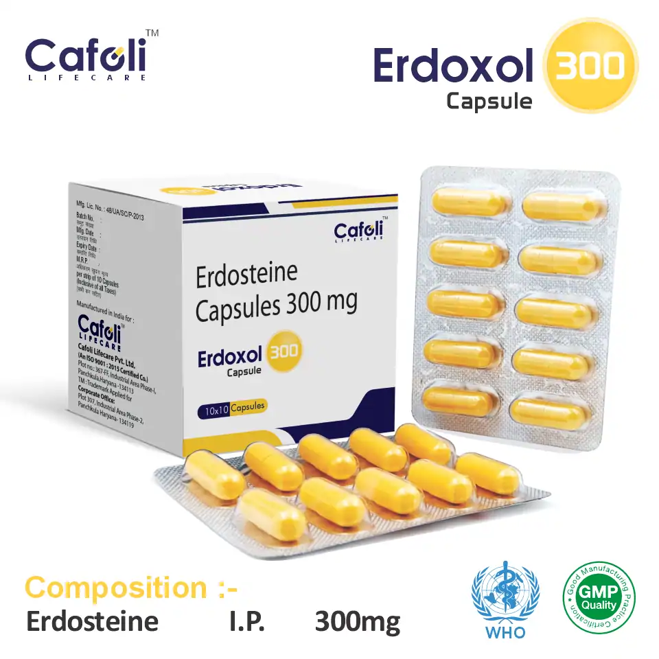 Erdosteine 300 mg Capsule PCD Pharma Franchise
